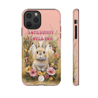 Somebunny Loves You Tough Phone Case - Peach