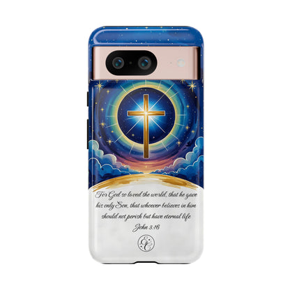 Celestial Cross - John 3:16 Tough Phone Case