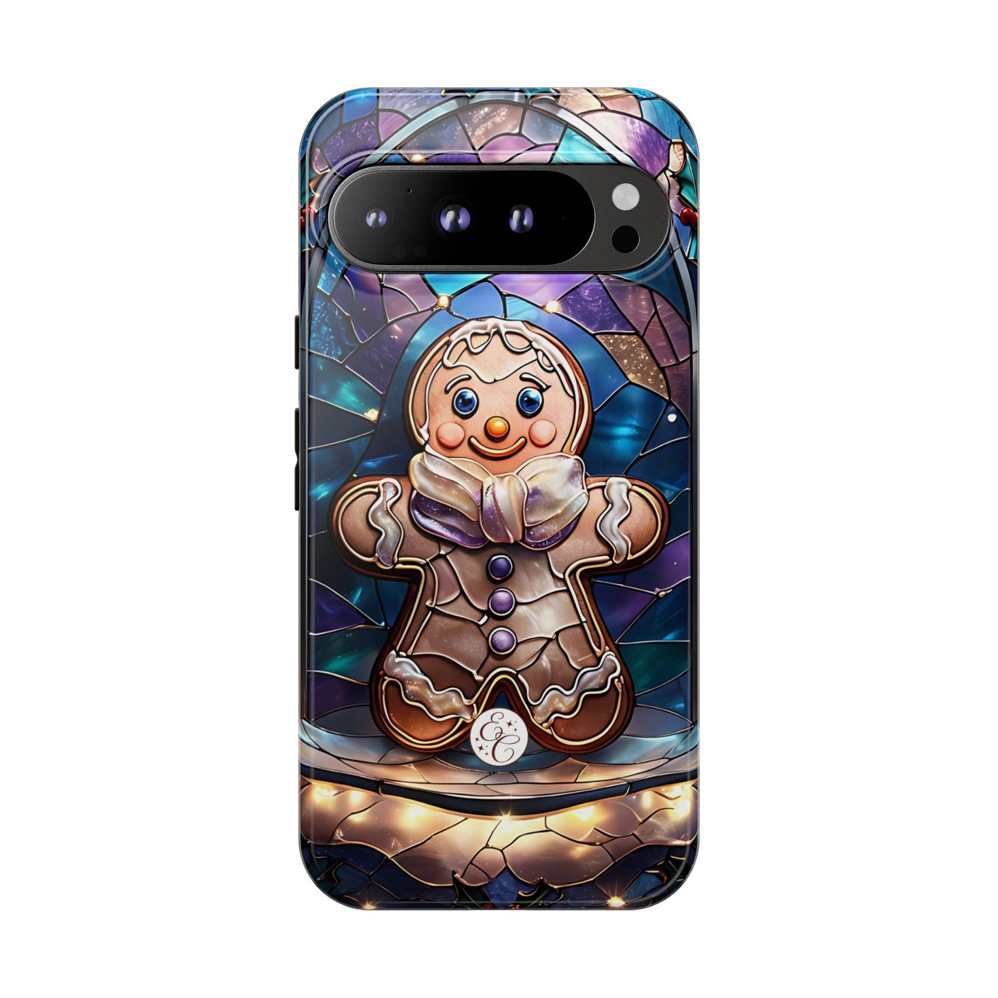 Gingerbread Man Stained Glass Tough Phone Case