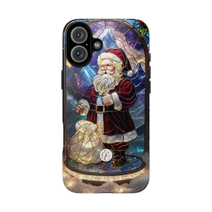 Santa Claus Stained Glass Tough Phone Case