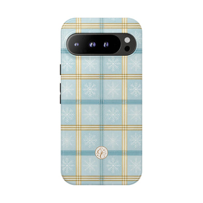 Blue Winter Plaid Tough Phone Case