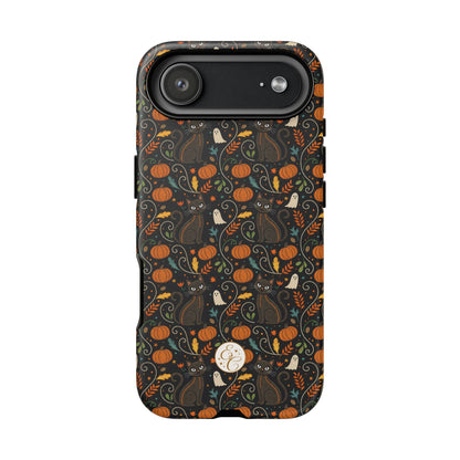 Boho Black Cat Halloween Phone Case