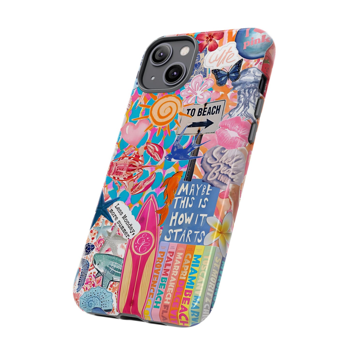 Colorful Beach Collage Tough Phone Case