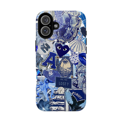 Blue Collage Tough Phone Case