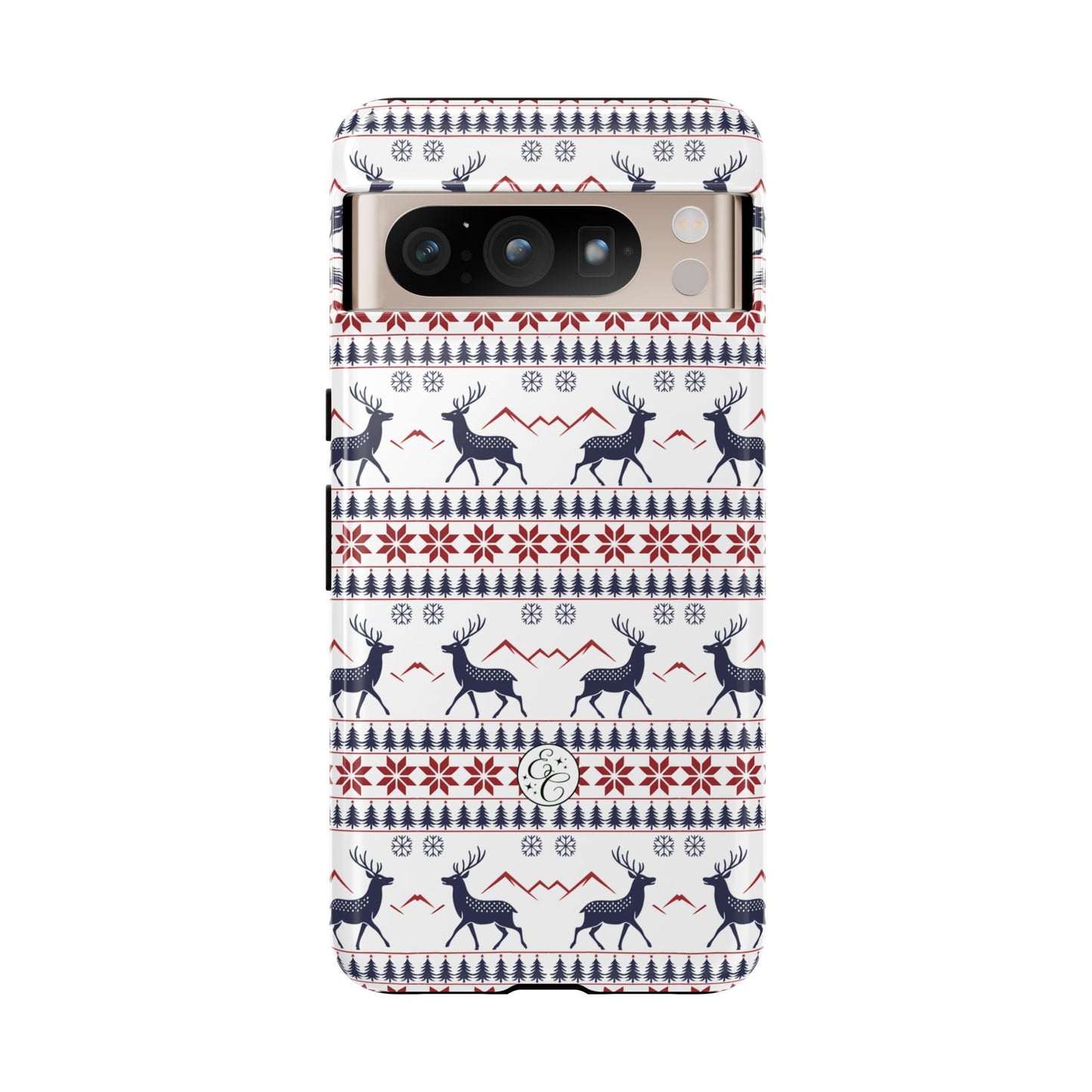 Christmas Reindeer Pattern Tough Phone Case