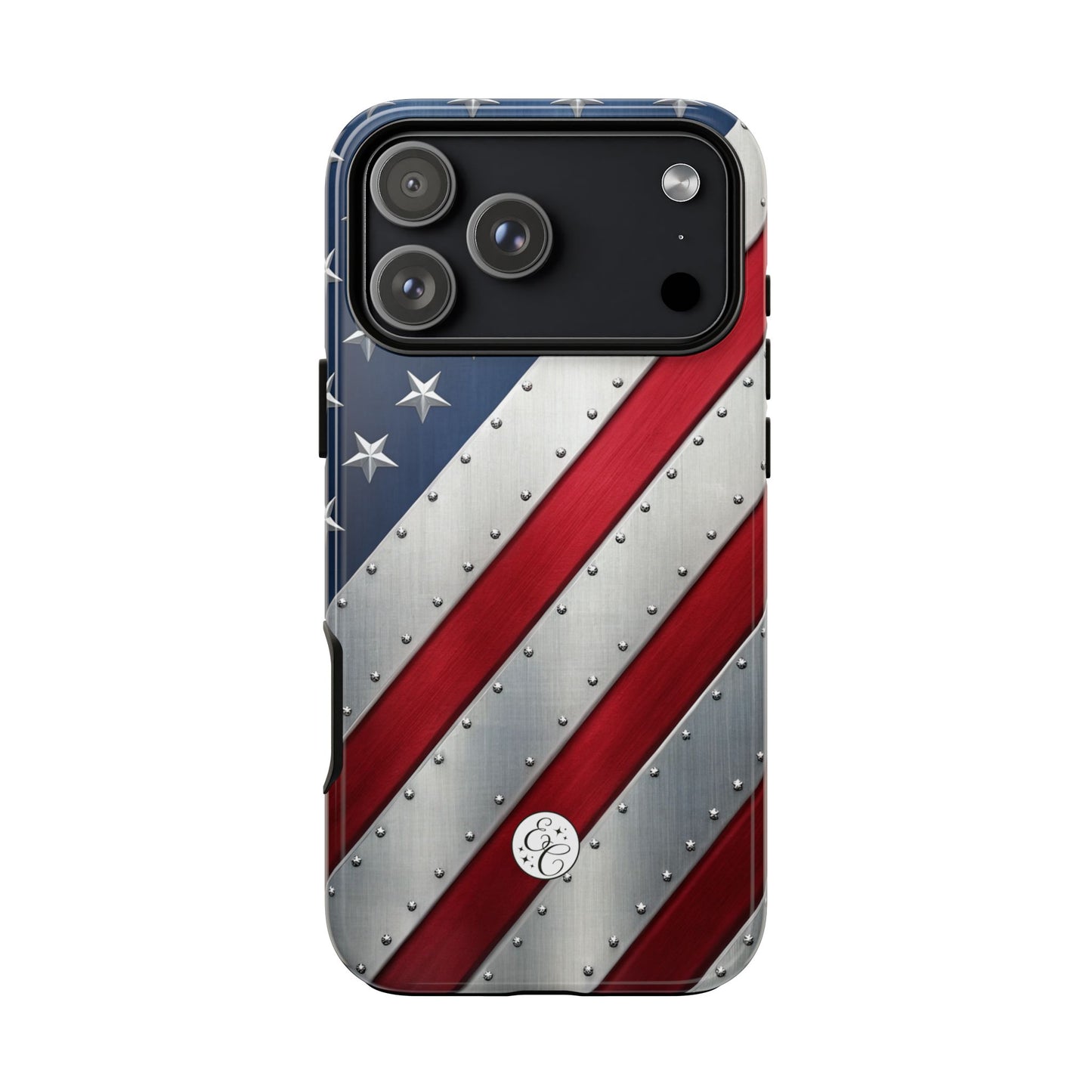 Metallic American Flag Tough Phone Case