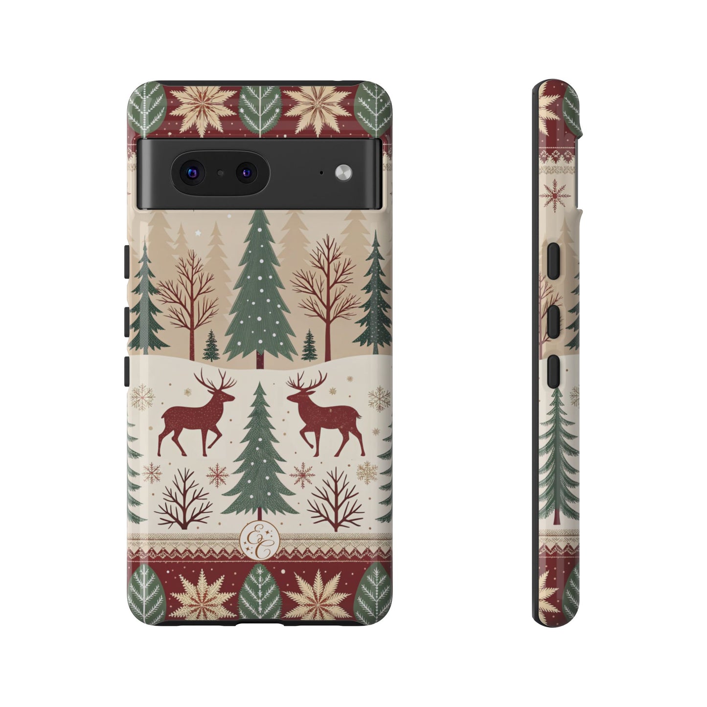 Vintage Christmas Reindeer Tough Phone Case
