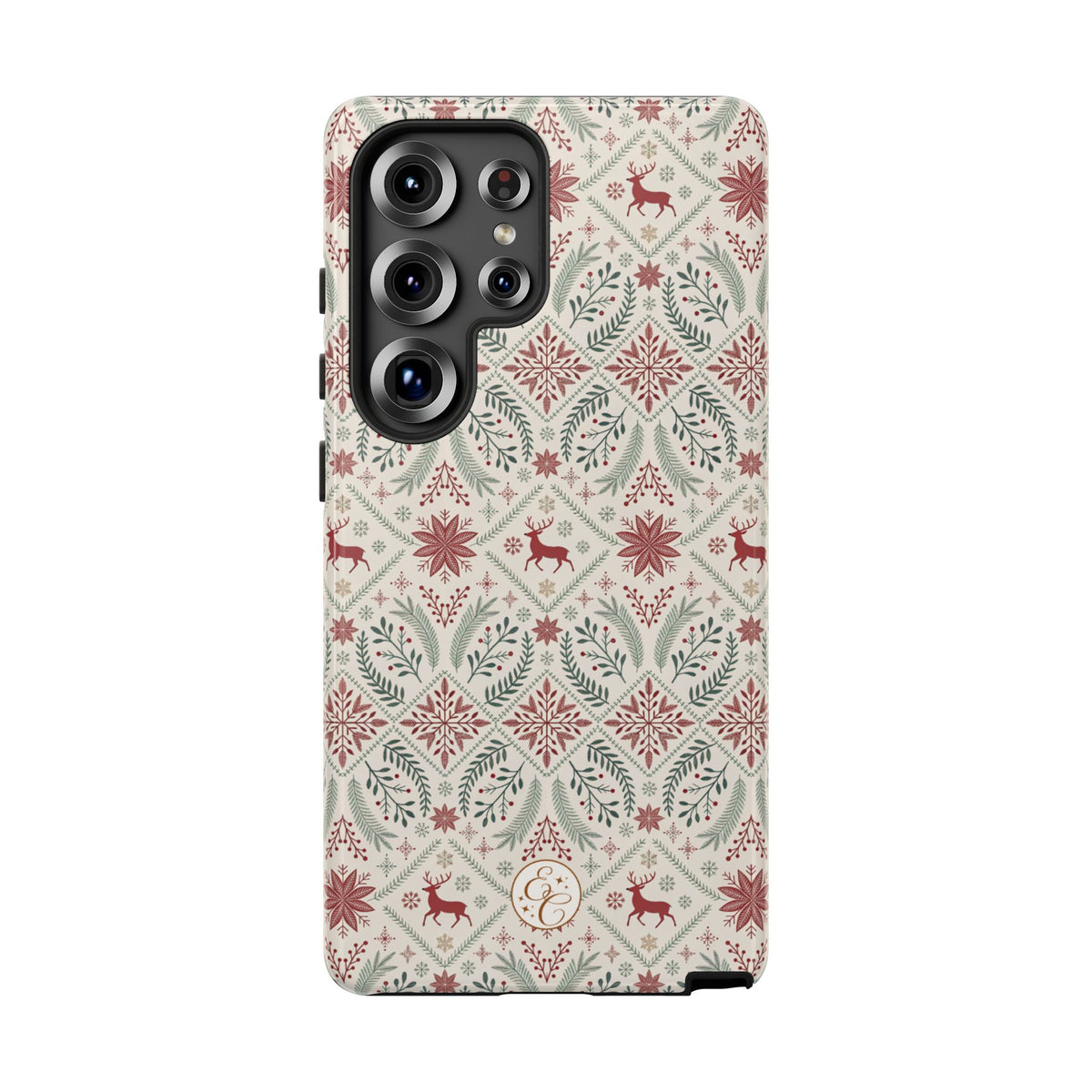 Red Reindeer Christmas Pattern Phone Case