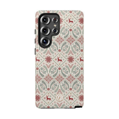 Red Reindeer Christmas Pattern Phone Case