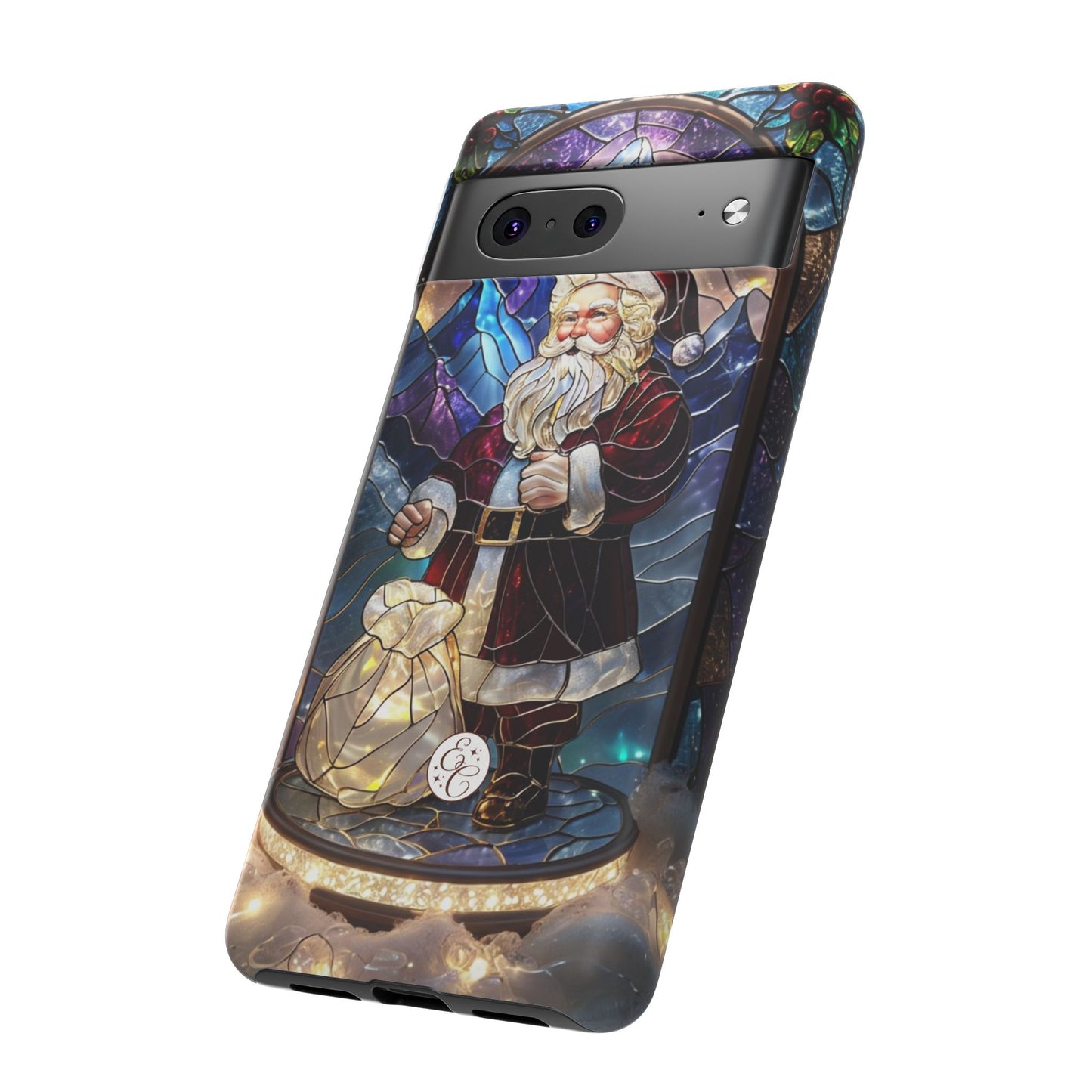 Santa Claus Stained Glass Tough Phone Case