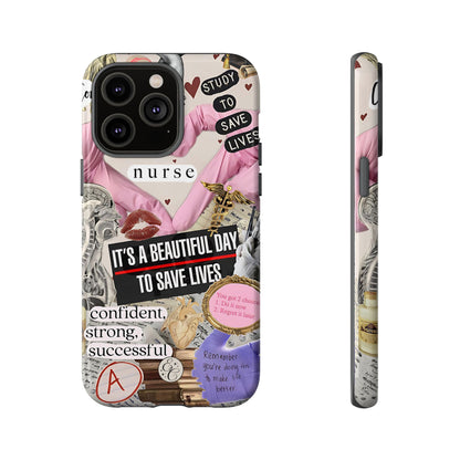 Nurse Inspirational Collage Tough Phone Case