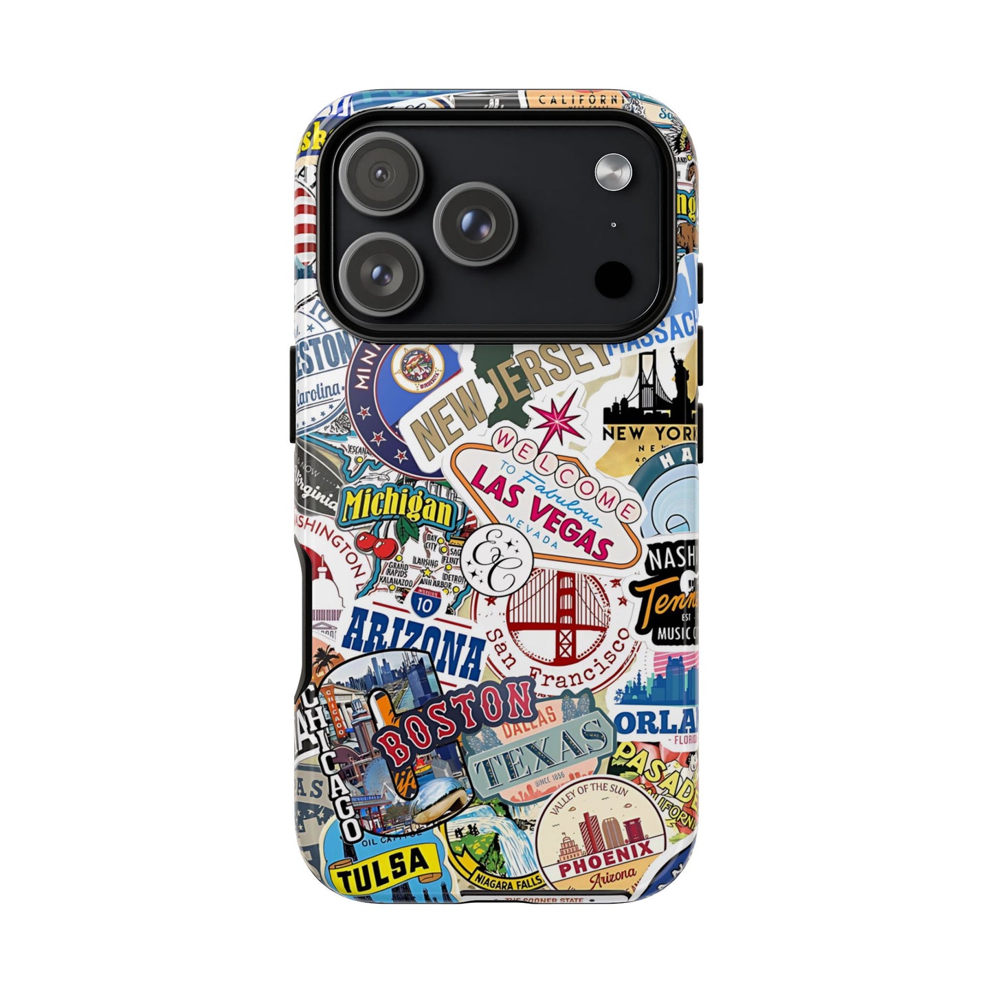USA Travel Stickers Tough Phone Case