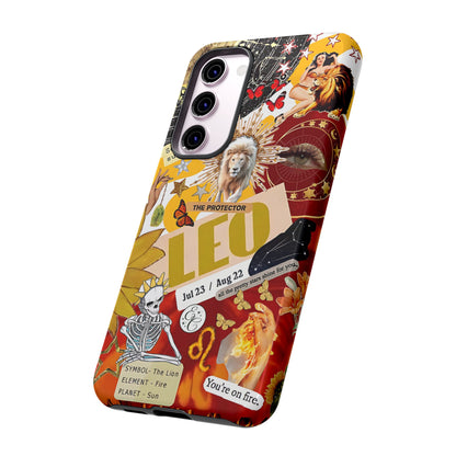 Leo Vintage Zodiac Collage Tough Phone Case