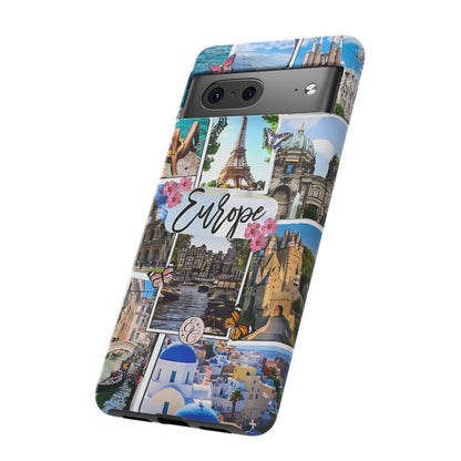 Europe Travel Collage Tough Phone Case