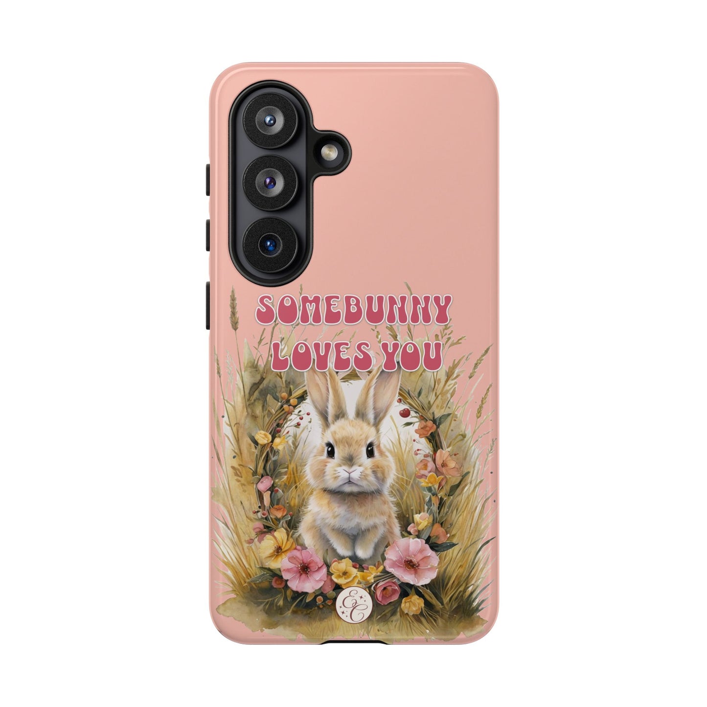 Somebunny Loves You Tough Phone Case - Peach