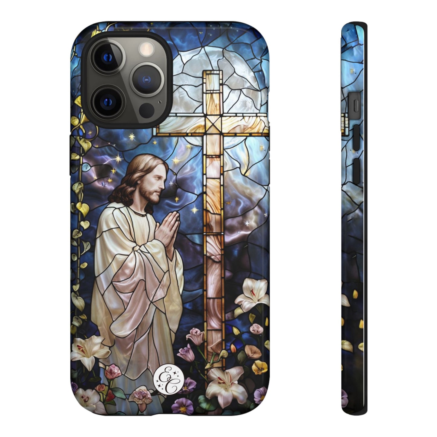 Jesus Praying Stained Glass Tough Phone Case