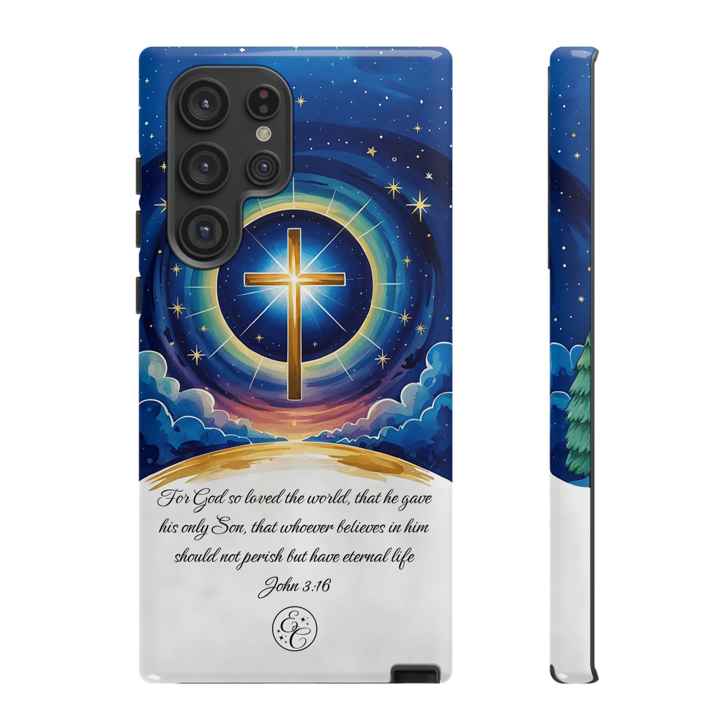 Celestial Cross - John 3:16 Tough Phone Case