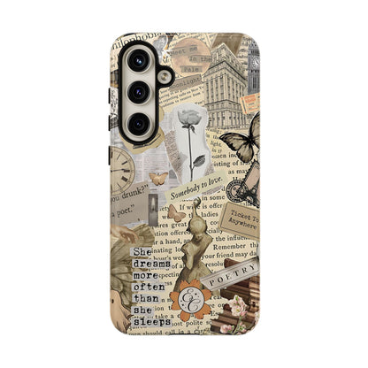 Library Romance Collage Tough Phone Cases