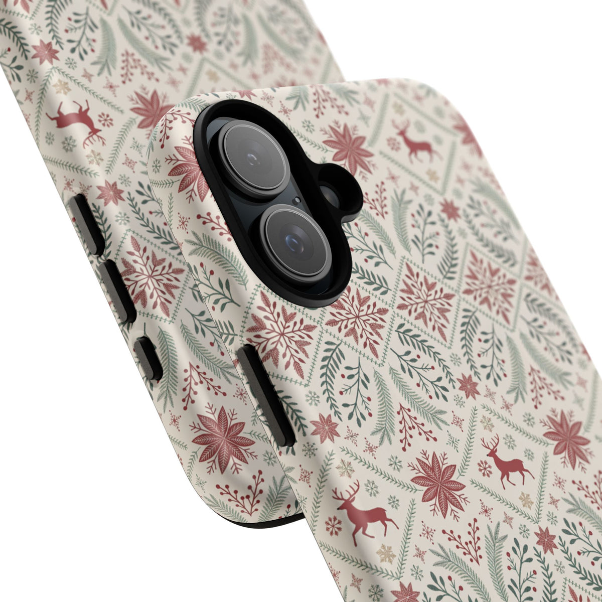 Red Reindeer Christmas Pattern Phone Case
