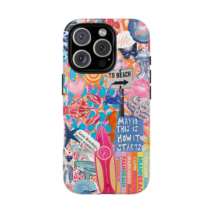 Colorful Beach Collage Tough Phone Case