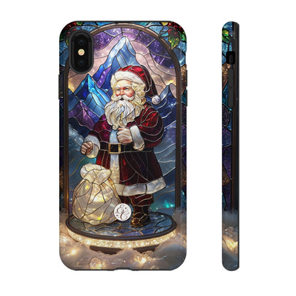 Santa Claus Stained Glass Tough Phone Case