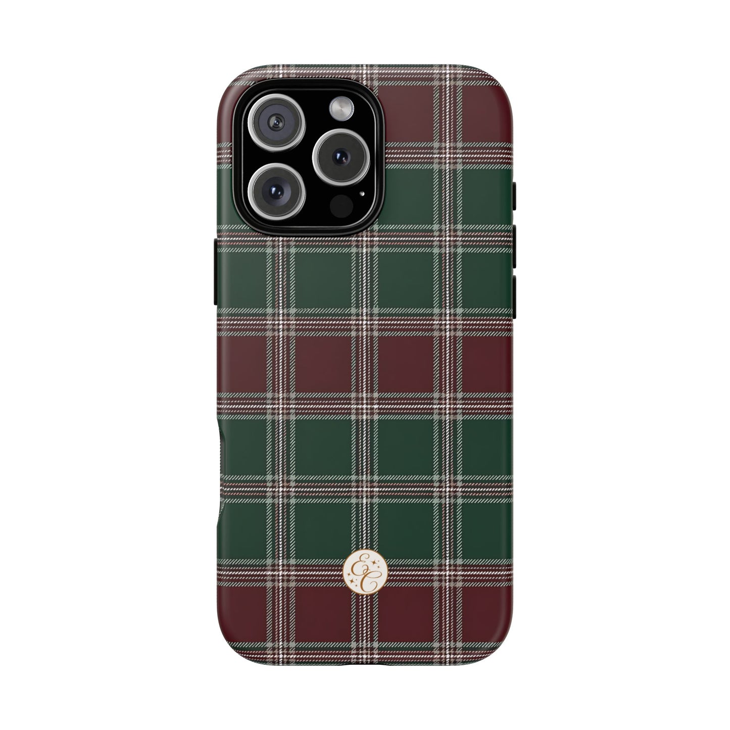 Green & Burgundy Plaid Tough Phone Case