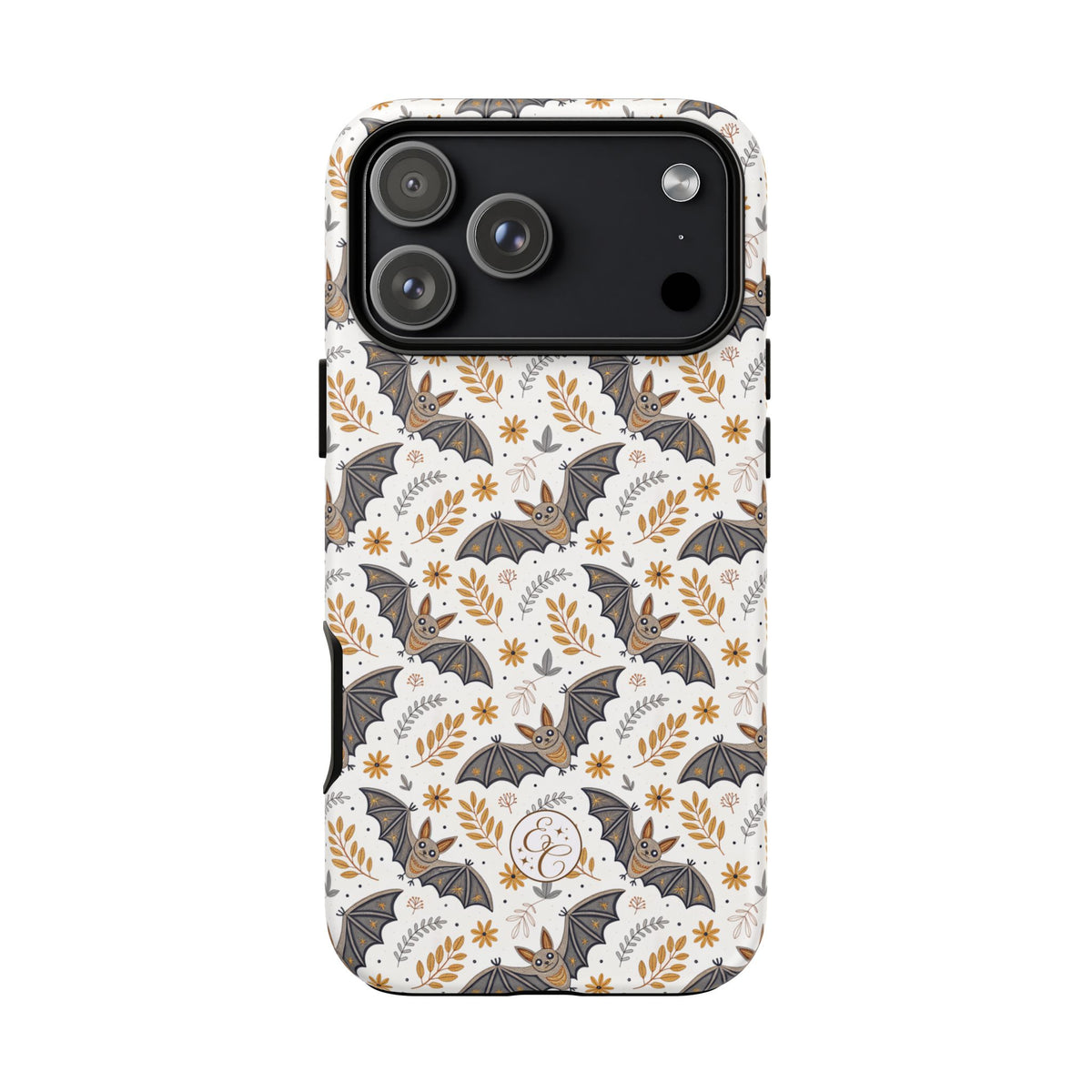 Boho Bat Pattern Halloween Phone Case