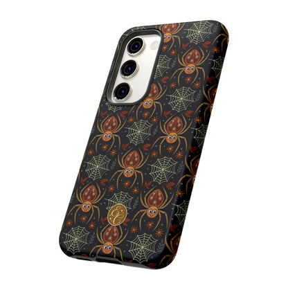 Boho Halloween Spider Pattern Tough Phone Case