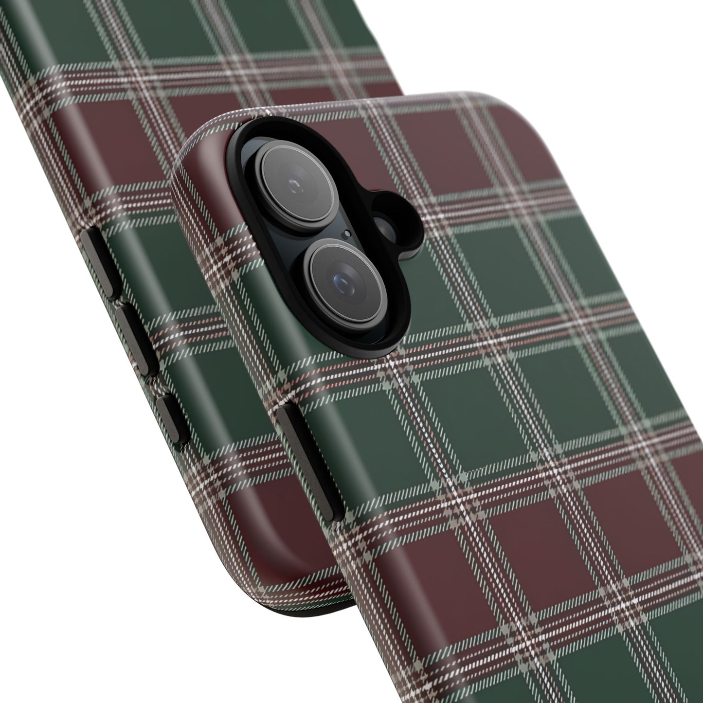 Green & Burgundy Plaid Tough Phone Case