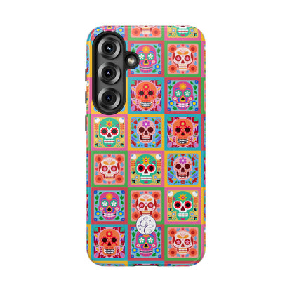 Colorful Sugar Skull Pattern Tough Phone Case