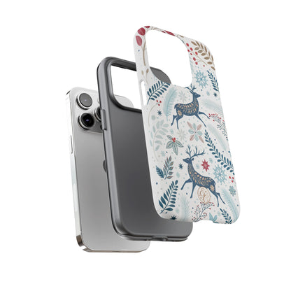 Blue Winter Deer Tough Phone Case