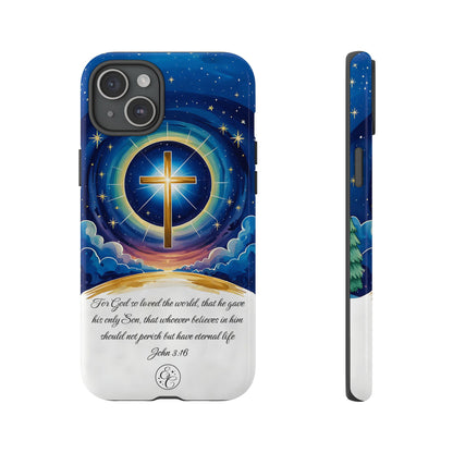 Celestial Cross - John 3:16 Tough Phone Case