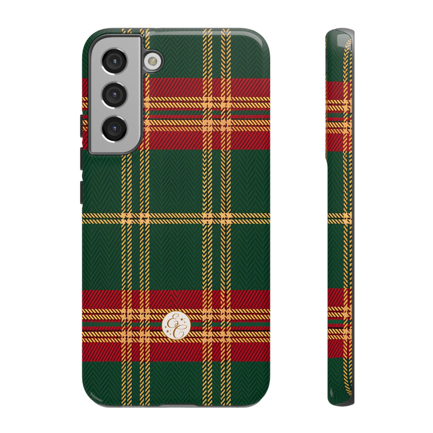 Green Red & Gold Plaid Tough Phone Case