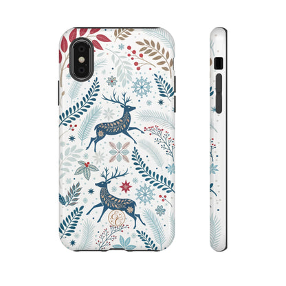 Blue Winter Deer Phone Case