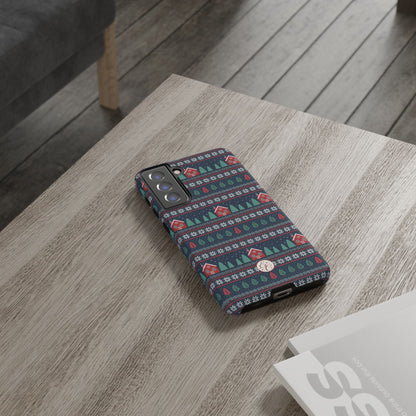 Winter Cottage Pattern Tough Phone Case