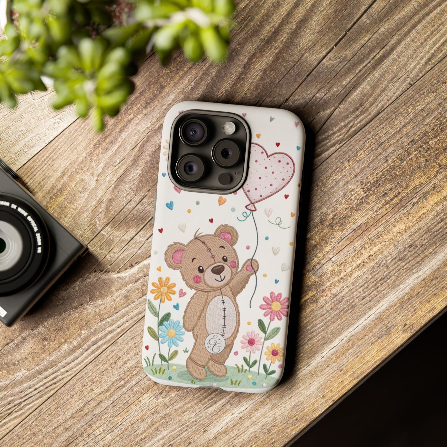 Cute Teddy Bear Tough Phone Case