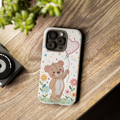 Cute Teddy Bear Tough Phone Case