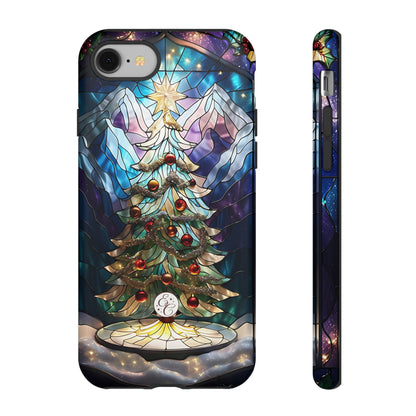 Christmas Tree Stained Glass Tough Phone Case