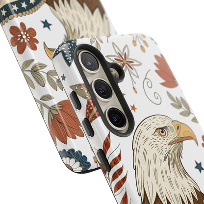 Boho Patriotic Eagle Tough Phone Case