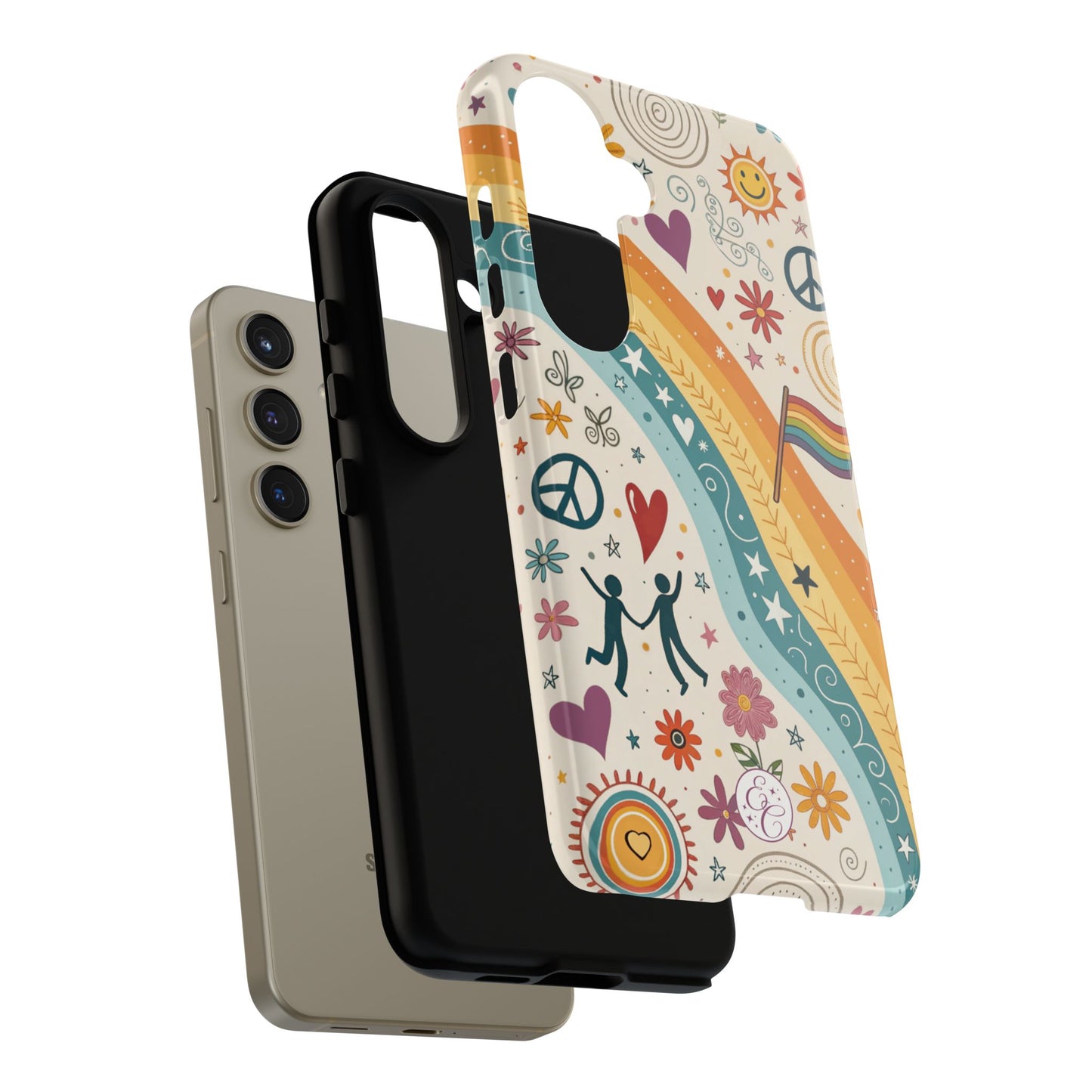 LGTBQ+ Pride Boho Doodle Tough Phone Case