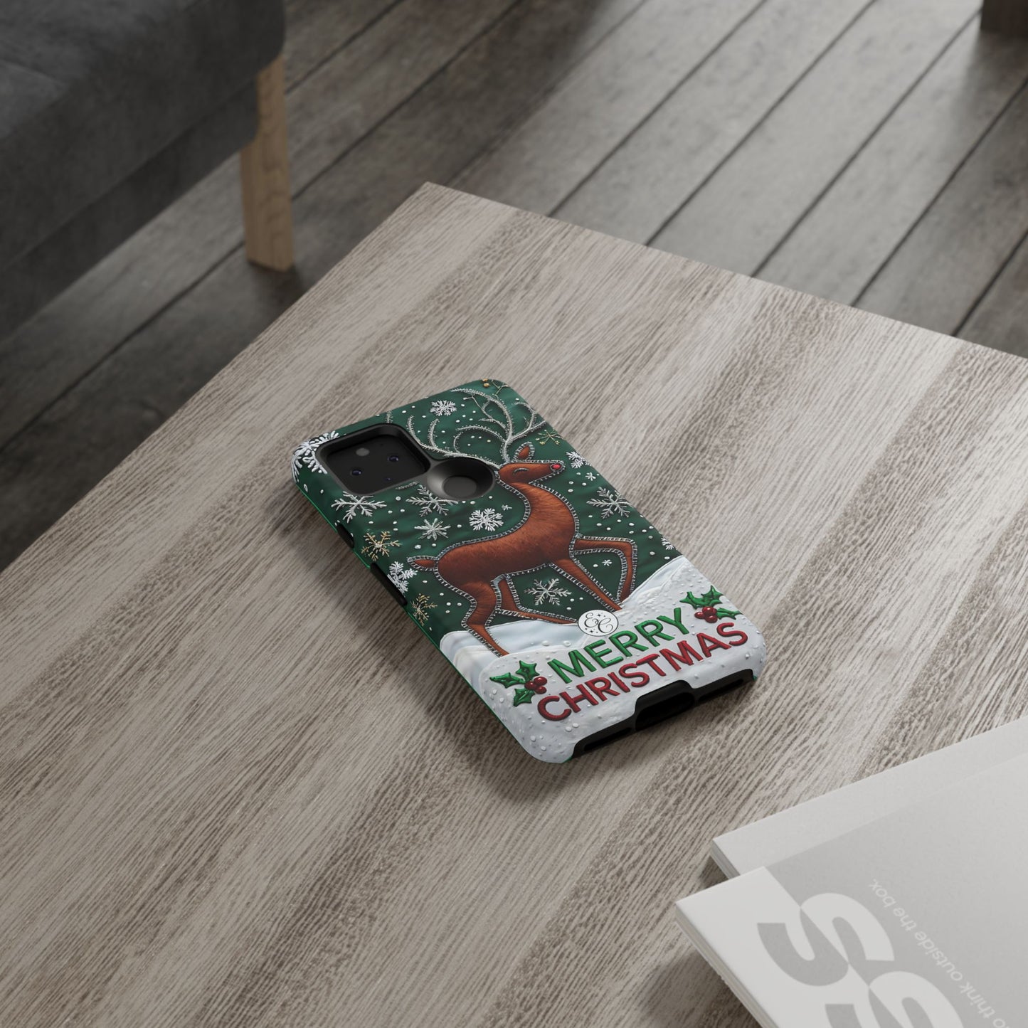 Merry Christmas Reindeer Tough Phone Case