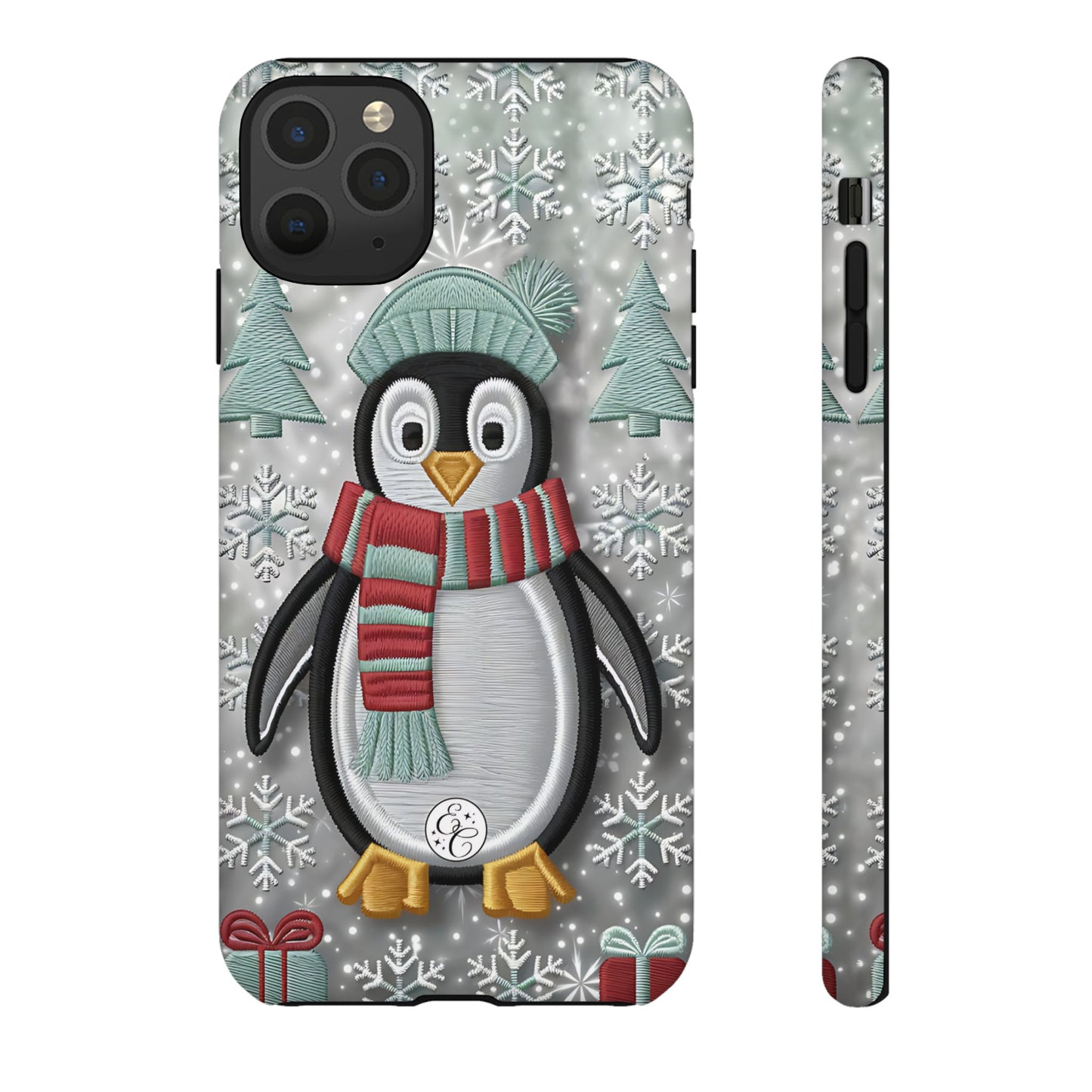 Cute Christmas Penguin Tough Phone Case