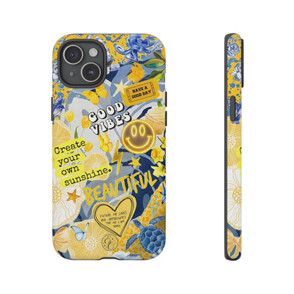 Yellow and Blue Collage Tough Phone Case