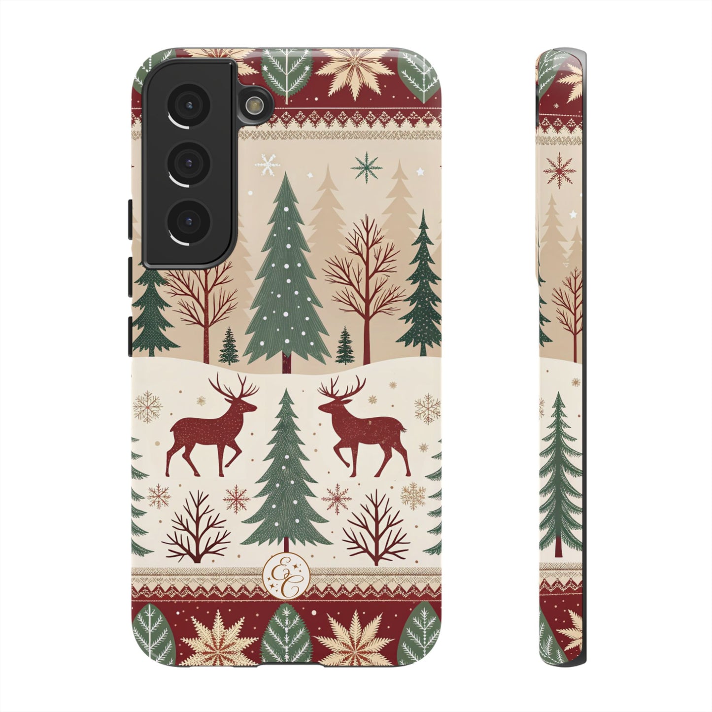 Vintage Christmas Reindeer Tough Phone Case