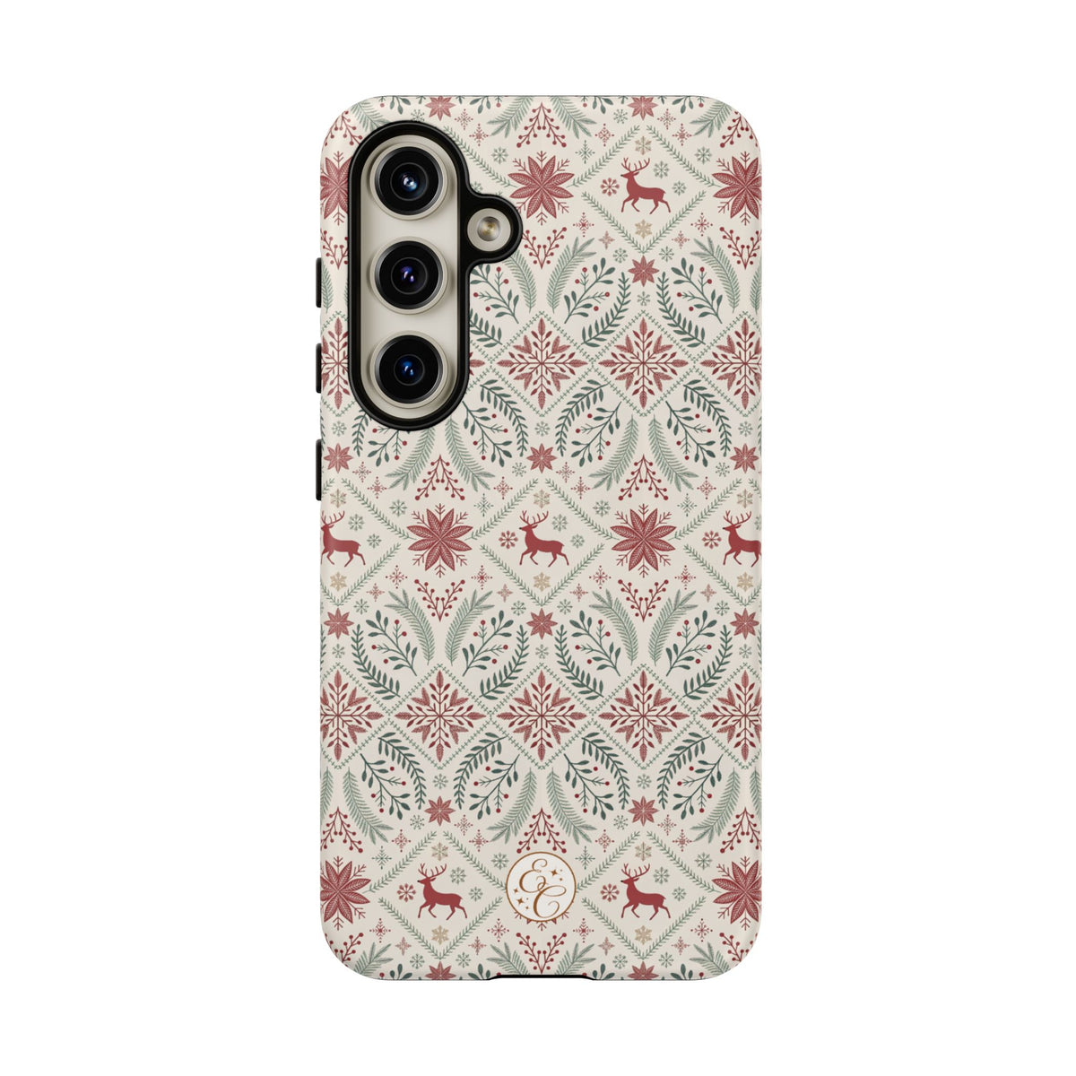 Red Reindeer Christmas Pattern Phone Case