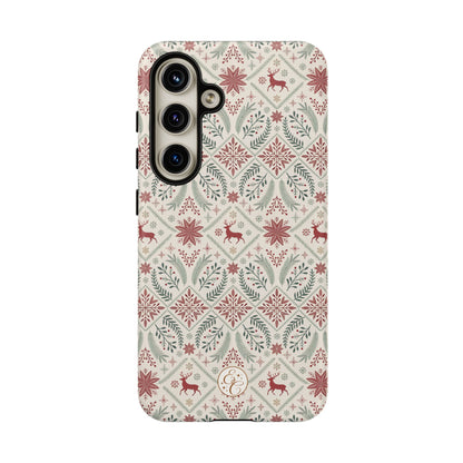 Red Reindeer Christmas Pattern Phone Case