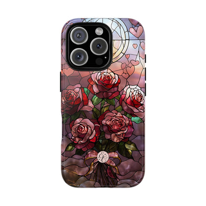 Bouquet of Roses Stained Glass Tough Phone Case