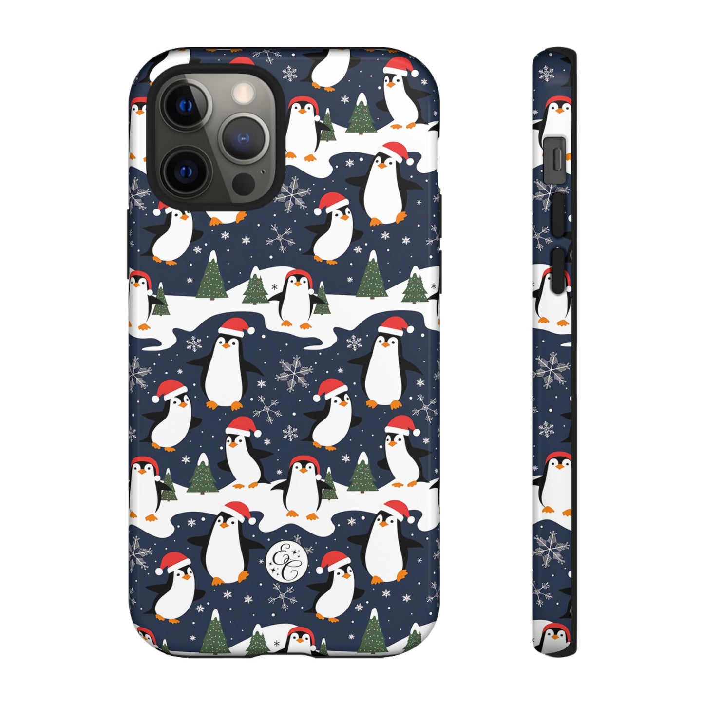 Cute Penguin Christmas Pattern Tough Phone Case