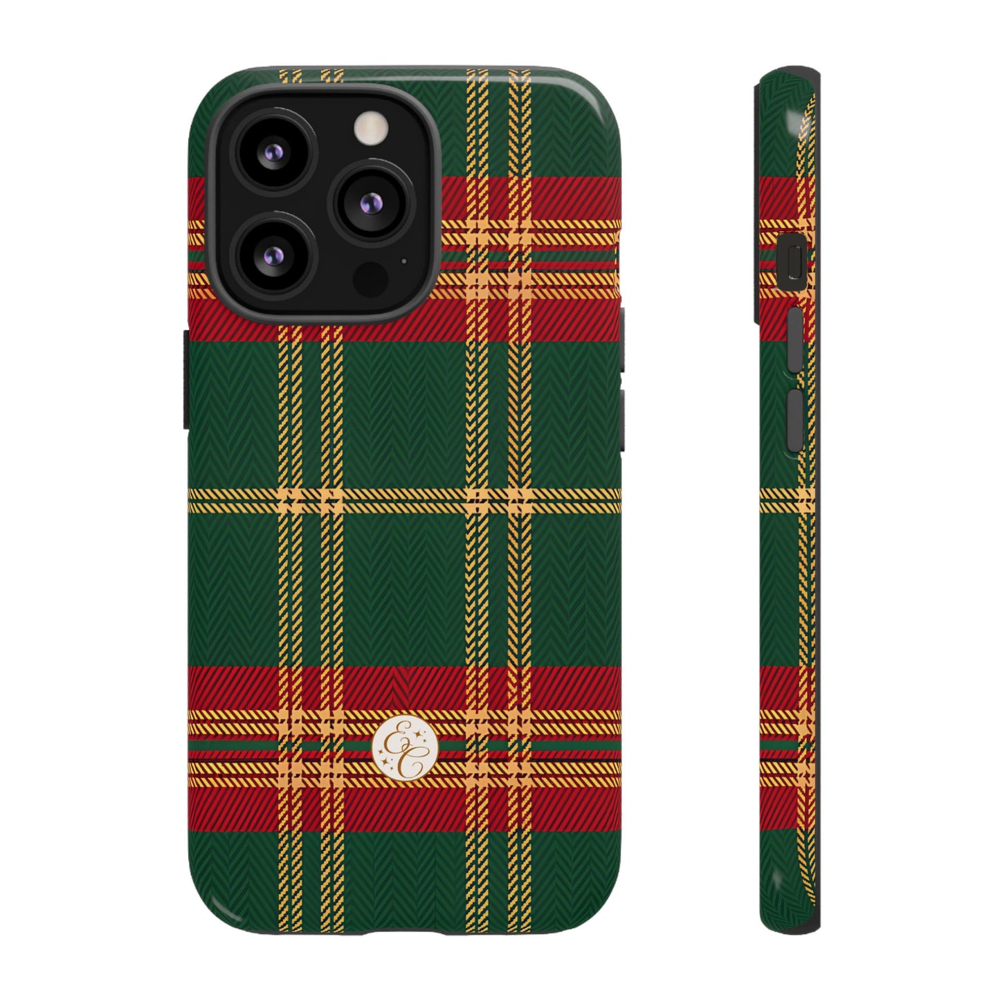 Green Red & Gold Plaid Tough Phone Case