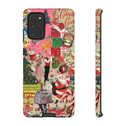 Vintage Christmas Collage Tough Phone Case